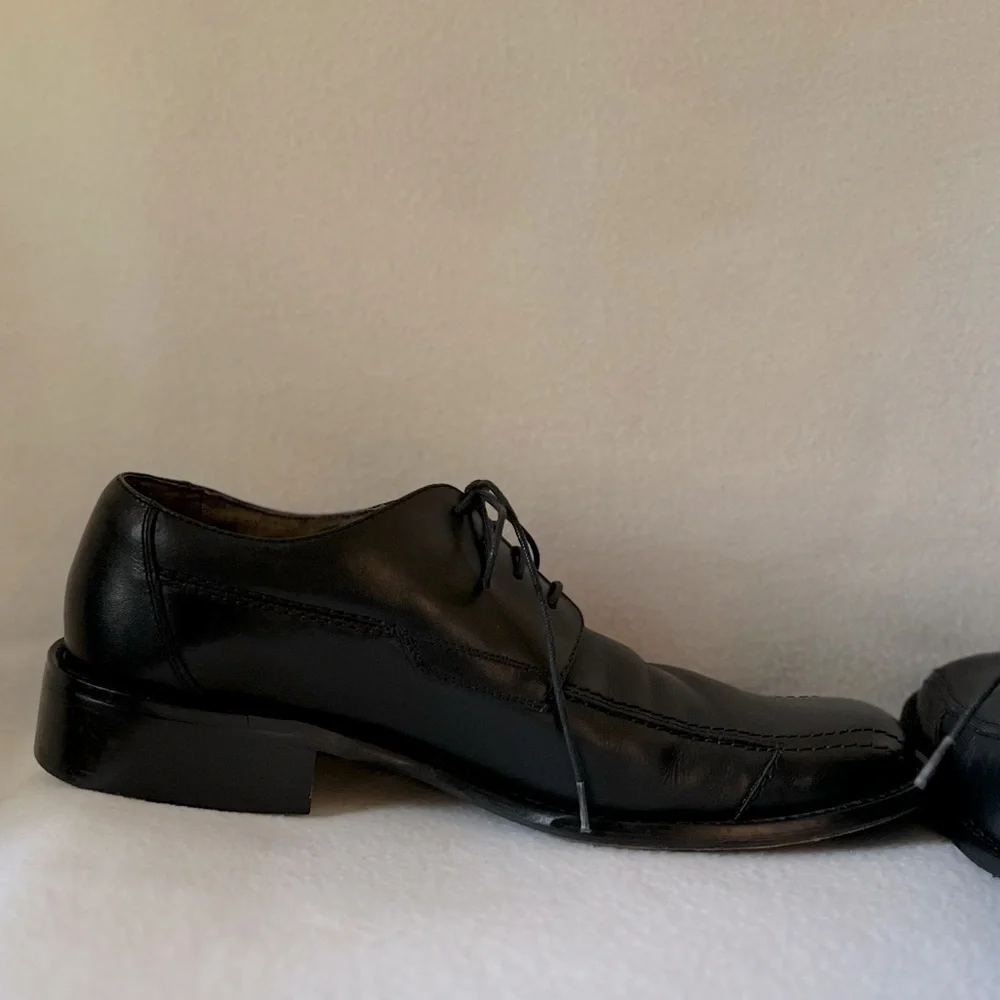 Kenneth Cole Reaction Size 11 Black Leather Lace Up Shoes - Picture 11 of 16